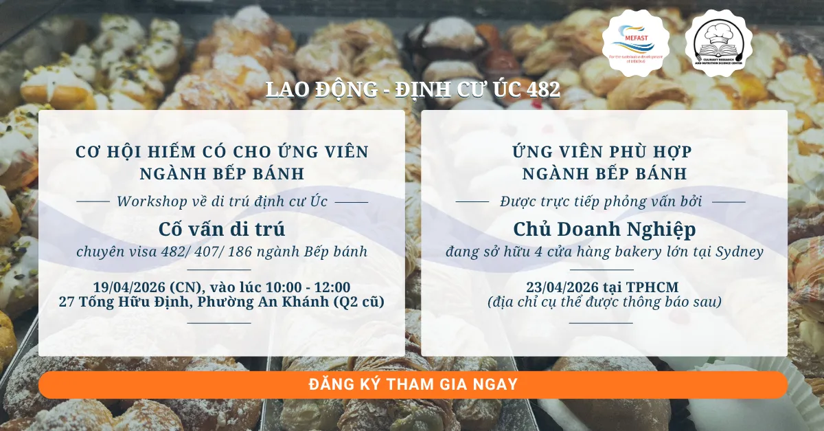Cơ hội việc làm 482 Bếp bánh