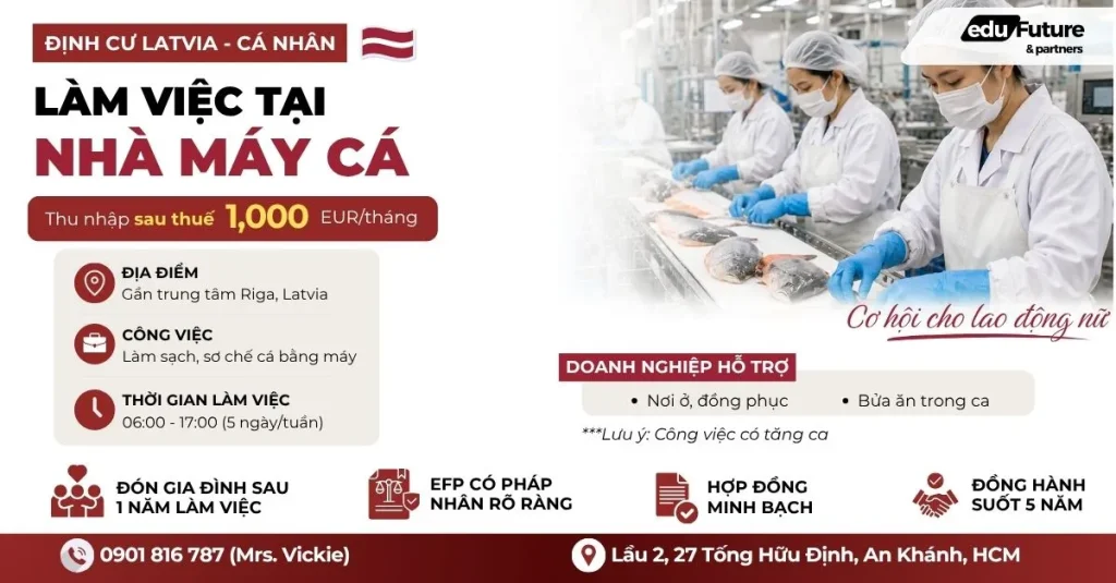 việc làm nhà máy cá latvia